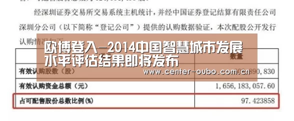 欧博登入-2014中国智慧城市发展水平评估结果即将发布(图3) 欧博官网